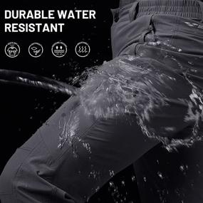 img 3 attached to MIER Men's Hiking Pants | Stretch Ripstop Nylon Travel Trousers – Lightweight, Quick Dry & Water-Resistant