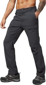 img 4 attached to MIER Men's Hiking Pants | Stretch Ripstop Nylon Travel Trousers – Lightweight, Quick Dry & Water-Resistant