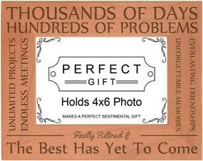 img 2 attached to Retirement Gift: The Best Has Yet to Come! Engraved Wood Picture Frame for the Retired