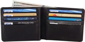 img 1 attached to Men's Accessories: Bifold Leather Wallet Passcase with Blocking Feature