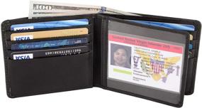 img 4 attached to Men's Accessories: Bifold Leather Wallet Passcase with Blocking Feature