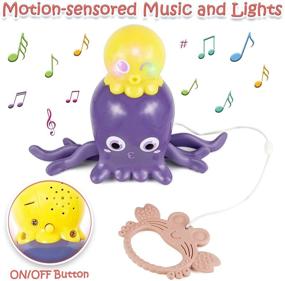 img 2 attached to 🐙 COLOROUND Octopus Baby Musical Crawling Toys - Push & Pull Walking Learning Drag Toys for Babies 6-12, 12-18 Months, Toddlers 1-3 Year Old - Music & Light Up Developmental Toy Gift for Boys & Girls aged 1, 2, 3 Years Old