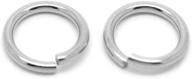 🔗 valyria 100pcs silver tone stainless steel 2mm open jump rings: versatile jewelry findings (15mm(5/8&#34;)) logo