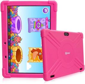 img 3 attached to 📱 Contixo Kids Tablet K101A: 10-inch HD Toddler Tablet with Camera, Parental Control, Android 10, 32GB, WiFi, Pink + Learning Apps & Kid-Proof Case