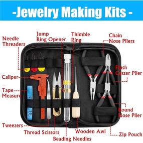 img 3 attached to 🔧 Wire Wrapping Kit for Jewelry Making - Mluchee Jewelry Wire Cutter, Pliers Repair, Findings for DIY Crafting and Beading Supplies