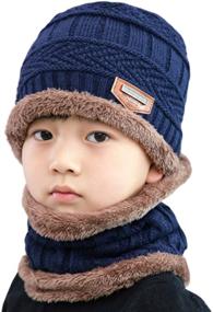 img 4 attached to Warm and Trendy Girls Winter Beanie: 🧣 Slouchy Circle Boys' Accessories for Hats & Caps