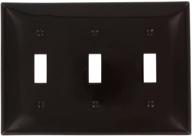 enhance the look of your switches with leviton 80711 3-gang toggle wallplate in brown logo