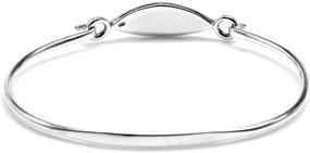 img 3 attached to 💍 Minimalist Bangle Bracelet Jewelry for Teens Girls and Women - Silvershake White Gold Plated 925 Sterling Silver