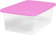 🟣 homz snaplock clear storage bin with lid, x small - 6 quart, purple, 10 pack - compact and colorful storage solution logo