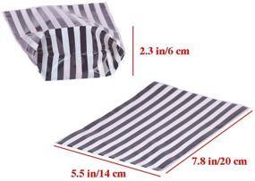 img 2 attached to Pack of 50 ZOOYOO Clear Cello Bags with Black Stripes - Plastic Candy Party Favor Treat Bags