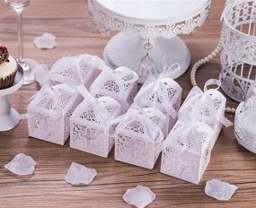 img 1 attached to 🎀 KAZIPA 50PCS Baptism Favor Boxes with Ribbons and Thank You Tags - Perfect for Baby Shower Favors, Baptism Decorations, and First Birthday Party