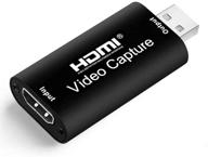 🎥 видео захват на высоком разрешении с поддержкой hdmi - полное hd 1080p, запись 30 кадров/с | прямая трансляция через dslr, видеокамеру, экшн-камеру | совместим с nintendo switch, ps4, xbox one, пк логотип