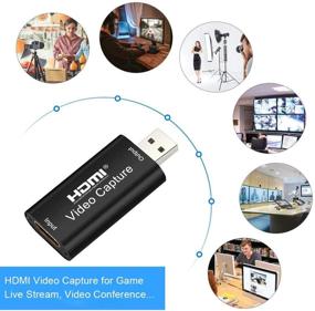 img 2 attached to 🎥 Видео захват на высоком разрешении с поддержкой HDMI - полное HD 1080P, запись 30 кадров/с | Прямая трансляция через DSLR, видеокамеру, экшн-камеру | Совместим с Nintendo Switch, PS4, Xbox One, ПК