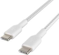 🔌 усиленный запуск кабеля usb-c на usb-c от belkin - белый, длина 1m / 3.3ft, cab004bt1mwh логотип