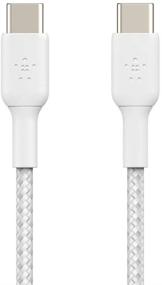 img 2 attached to 🔌 Усиленный запуск кабеля USB-C на USB-C от Belkin - белый, длина 1M / 3.3FT, CAB004bt1MWH