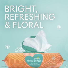img 1 attached to 🌸 Pampers Expressions Baby Wipes - 9X Pop-Top Packs, Hypoallergenic, Fresh Bloom Scent, 504 Count