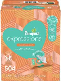 img 4 attached to 🌸 Pampers Expressions Baby Wipes - 9X Pop-Top Packs, Hypoallergenic, Fresh Bloom Scent, 504 Count