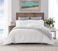 🛌 nautica hampton collection - cozy & breathable king size comforter set, white - cotton blend waffle weave texture, reversible, matching shams - 3-piece bedding set logo