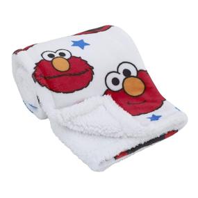 img 4 attached to 🧒 Sesame Street Elmo, Super Soft Baby Blanket - Red, Blue, Yellow, Green, & White with Stars
