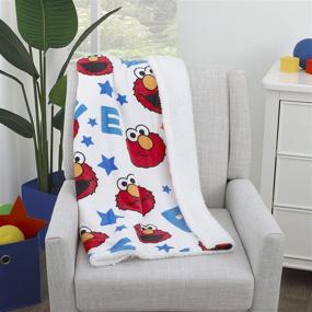 img 3 attached to 🧒 Sesame Street Elmo, Super Soft Baby Blanket - Red, Blue, Yellow, Green, & White with Stars