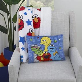 img 1 attached to 🧒 Sesame Street Elmo, Super Soft Baby Blanket - Red, Blue, Yellow, Green, & White with Stars