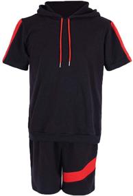 img 4 attached to Halloween Hoodies: Boys' Short Sleeve Hooded Popover Suits with Long Sleeve Zip Hoody Pullover