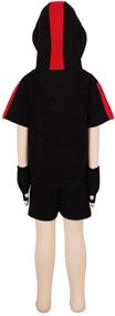 img 1 attached to Halloween Hoodies: Boys' Short Sleeve Hooded Popover Suits with Long Sleeve Zip Hoody Pullover