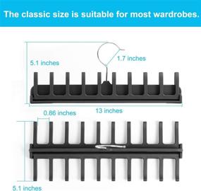 img 1 attached to 👔 SMARTAKE 2 Pack Tie Racks: 360 Degree Rotating Belt Holder with 20 Hooks - Black