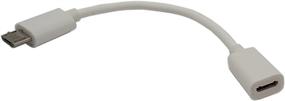 img 3 attached to 4 Inch USB Micro Male to Female Sync & Charging Extension Cable (2 Pack White) by zdyCGTime