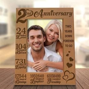 img 3 attached to 🎊 KATE POSH 2nd Anniversary Engraved Picture Frame - Cherish 2 Special Years of Love and Marriage (5x7 Vertical)