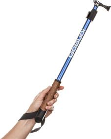 img 1 attached to 📷 GOBUDi Action Camera Selfie Stick | Compatible with All GoPro Models | Mount Pole with Wrist Strap | For Hero 2, 3, 4, 5 Camera | Extendable, Sturdy, Lightweight & Waterproof | Holds GoPro Remote | Blue +
