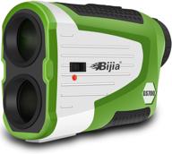 bijia golf rangefinder with slope switch: 700 yard 6x laser range finder for accurate golfing measurements - rechargeable with flaglock, scan, slope, angle, speed & vibration features - tournament legal logo