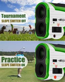 img 2 attached to Bijia Golf Rangefinder with Slope Switch: 700 Yard 6X Laser Range Finder for Accurate Golfing Measurements - Rechargeable with Flaglock, Scan, Slope, Angle, Speed & Vibration Features - Tournament Legal