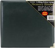 📗 pioneer 12x12 3-ring sewn oxford cover scrapbook binder, green logo
