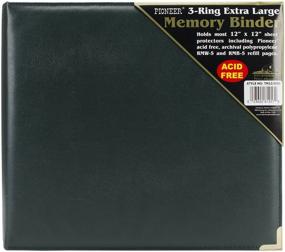 img 1 attached to 📗 Pioneer 12x12 3-Ring Sewn Oxford Cover Scrapbook Binder, Green