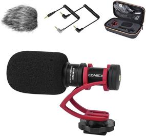 img 4 attached to 🎥 Comica CVM-VM10II Camera Microphone: Professional Cardioid Shotgun Mic with Shock Mount for DSLR Camera, Camcorder, Smartphone - Ideal for Vlogging and Video Recording (Red)