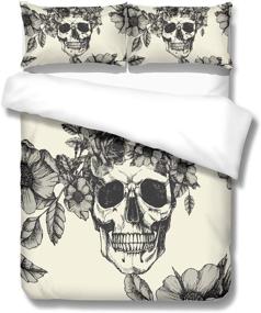 img 2 attached to 💀 King Size 3pc Duvet Cover Set - Death Skull Bedding Set