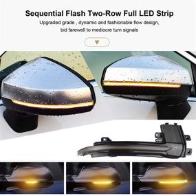 img 2 attached to Enhance Safety with Smoked LED Rear View Mirror Turn Signal Light for Audi A4 A5 B8.5 S5 A3 8P B8.5 RS3 RS4 RS5