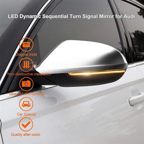 img 3 attached to Enhance Safety with Smoked LED Rear View Mirror Turn Signal Light for Audi A4 A5 B8.5 S5 A3 8P B8.5 RS3 RS4 RS5