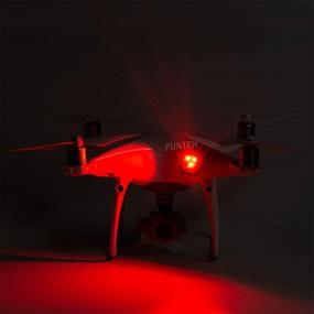 img 2 attached to 🚁 Red FUNTEN Drone Strobe for DJI Inspire 1/2, Phantom 3/4, Mavic Pro/Air, Spark Quadcopter Drone - Ideal for UAS Night Flight