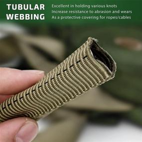 img 1 attached to Durable GM CLIMBING 1 inch MIL-W-5625 Nylon Tubular Webbing: Perfect for Outdoor Climbing, Rescue, and Tie Down Activities - 30Ft/10 Yards Length