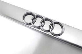 img 2 attached to 🔥 Enhance The Audi Experience with Deepro 1 3D 4 Ring Logo Emblem Stainless Steel Chrome Metal License Plate Frame