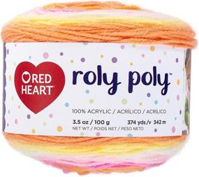 img 3 attached to Красная пряжа "Red Heart Yarn Roly Sunrise