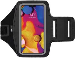 img 4 attached to 📱 i2 Gear Cell Phone Armband Holder for LG V50, V40 ThinQ, V35 & V30 - Secure Your Device with Reflective Strap and Key Holder