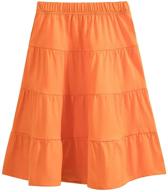 carpe diem stf cotton length ruched girls' clothing for skirts & skorts logo