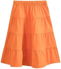 img 4 attached to CARPE DIEM STF Cotton Length Ruched Girls' Clothing for Skirts & Skorts