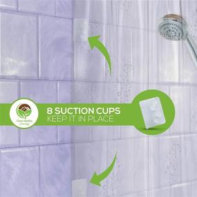 img 3 attached to 🚿 Premium PEVA Clear Shower Curtain Liner: The Ultimate Solution for Clean, Healthy Living with Magnets & Suction Cups - 70 X 71 in. Long