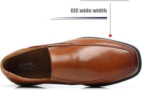 img 3 attached to 👞 Premium Milano Leather Square Comfortable Business Men's Shoes, Loafers & Slip-Ons: Elevate Your Style and Comfort