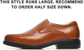 img 2 attached to 👞 Premium Milano Leather Square Comfortable Business Men's Shoes, Loafers & Slip-Ons: Elevate Your Style and Comfort