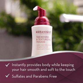 img 1 attached to 🌟 Keranique Hair Thickening Kit: 60-Day Shampoo, Conditioner, and Mousse - Sulfate, Dye, and Paraben Free Formula, Enhances Hair Texture and Strengthens Thinning Hair